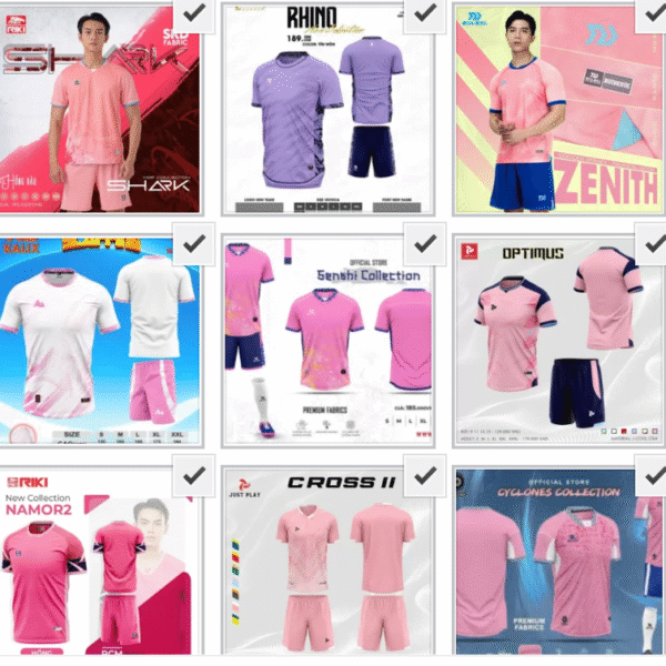 Tập Hợp Áo Bóng Đá Màu Hồng+Tím