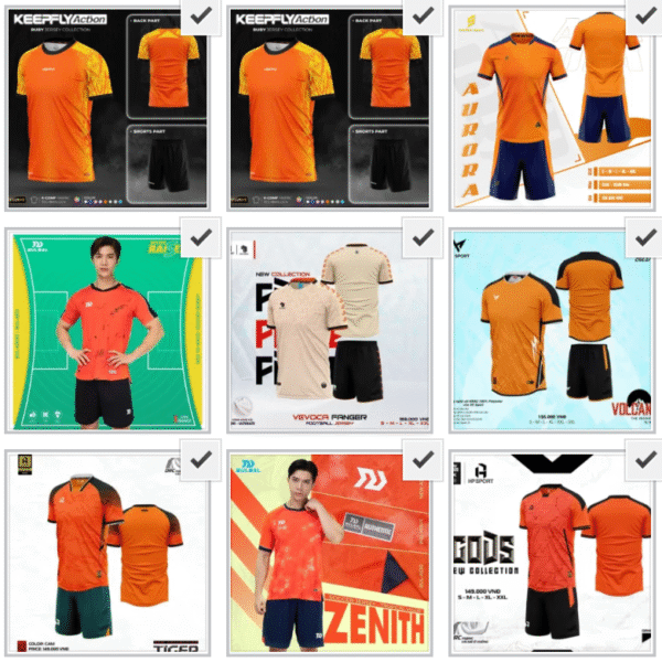 áo bóng đá màu cam