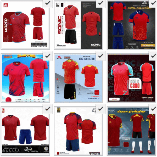 Tập Hợp Áo Bóng Đá Màu Đỏ