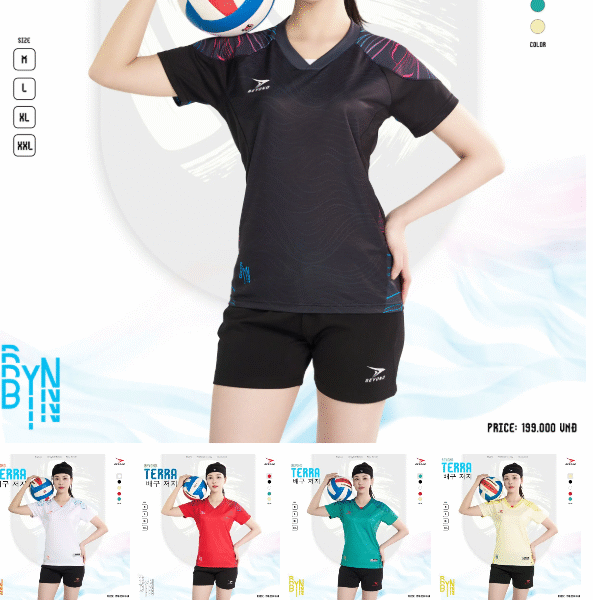 bộ bóng chuyền nữ beyono terra