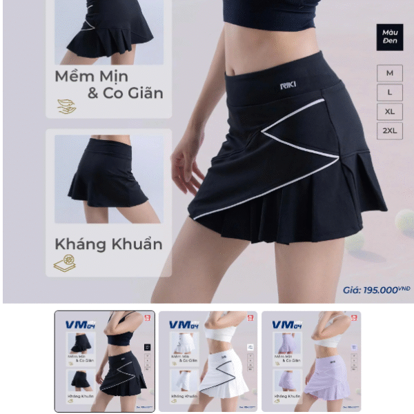 váy cầu lông nữ riki vm04