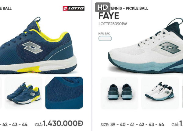 giày pickelball lotto faye